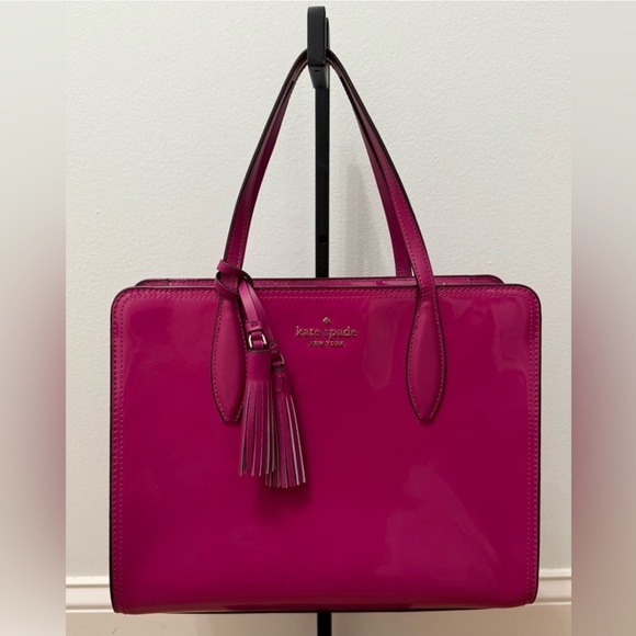 Kate Spade Pink Tote Bag Large Rowe Patent Leather